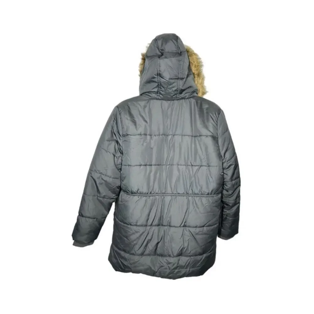 Apple Bottoms Men's Oversized Puffer Parka Fur Hood 1X Tall Y2K Streetwear